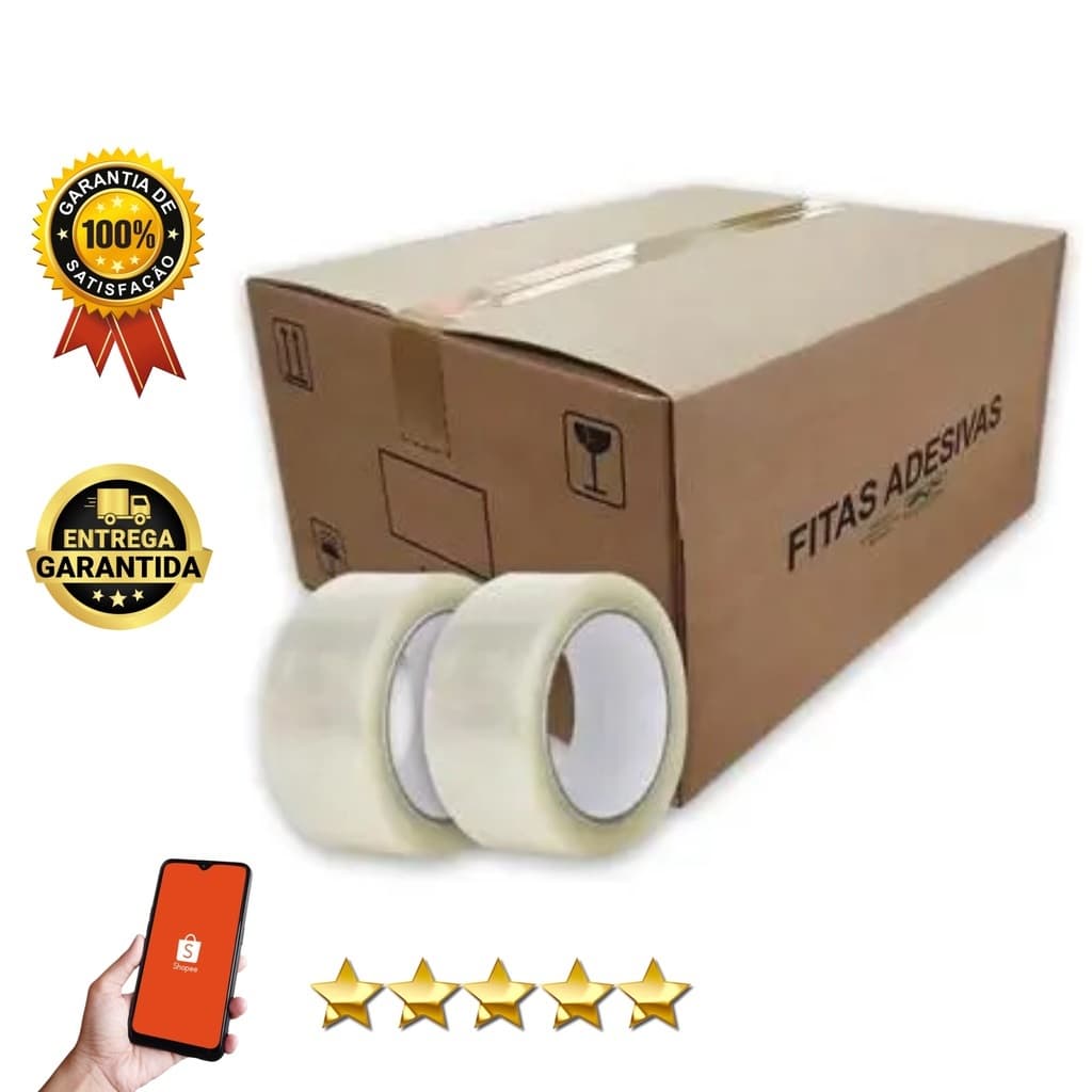 Kit 10 Fita Adesiva Transparente 45mm x 40m Durex Empacotamento Embalar