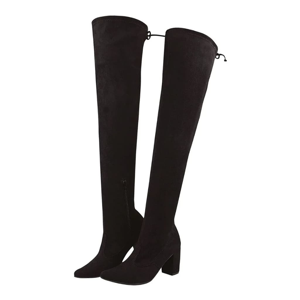 Bota Over Sacolei Cano Longo The Knee Saltinho Quadrado