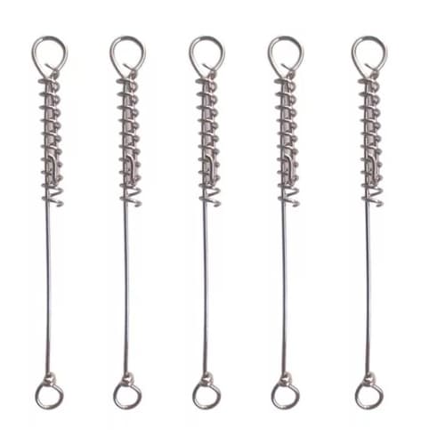 ENCASTOADOR PESCA AÇO RÍGIDO INOX COM 10 UNIDADES PARA PESCA