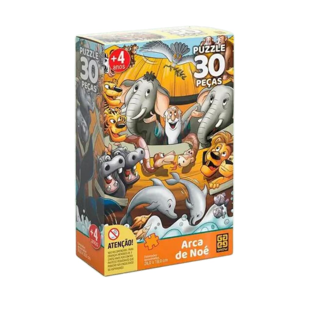 Quebra Cabeça 30 Peças Arca De Noé - Grow Puzzle Biblico
