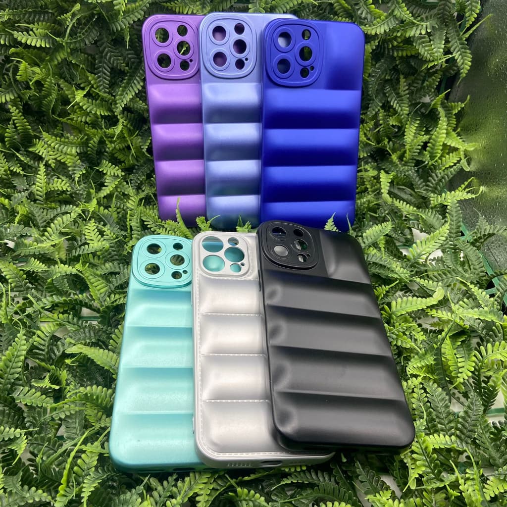 Capinha Case para iPhone Puffer Metalizada