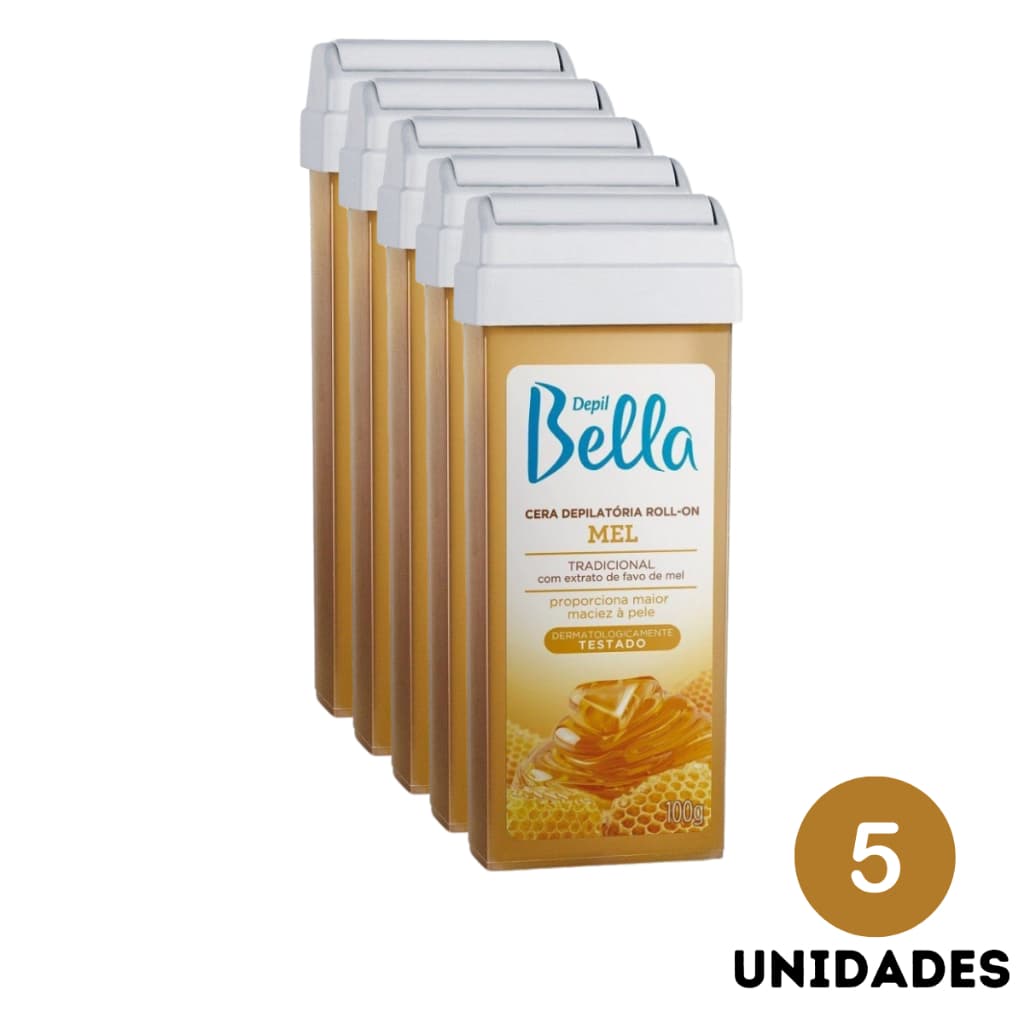 CERA DEPIL BELLA ROLL ON 100G KIT COM 5 CERAS