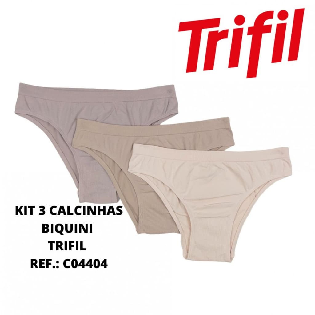 Kit c/ 3 calcinhas biquini Trifil microfibra Ref. C04404