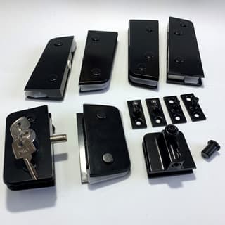 Kit  Porta Dupla Pivotante Vidro Temperado Blindex- 08 a 10mm
