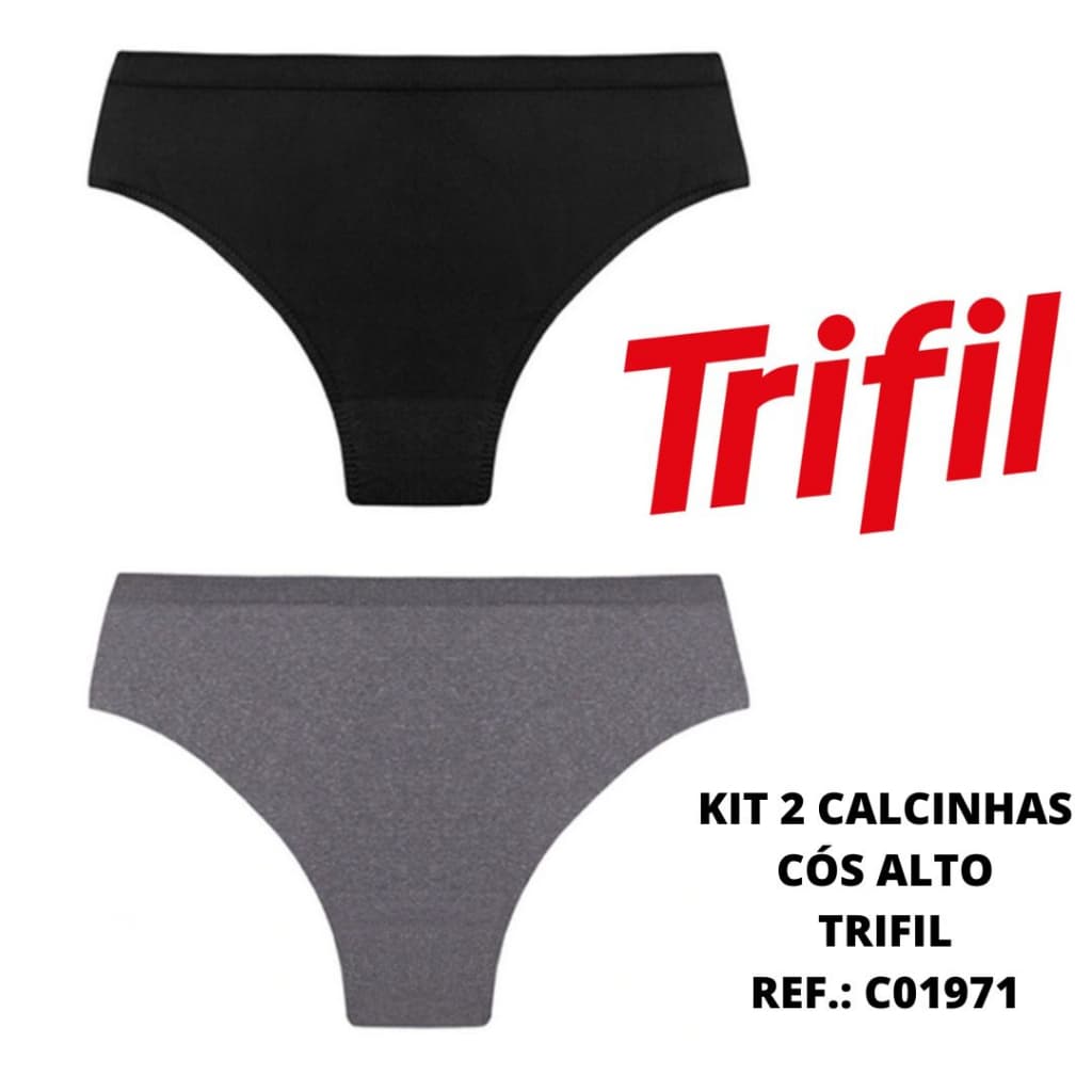 Kit 2 calcinhas cós alto Trifil cintura alta Ref.: 1971