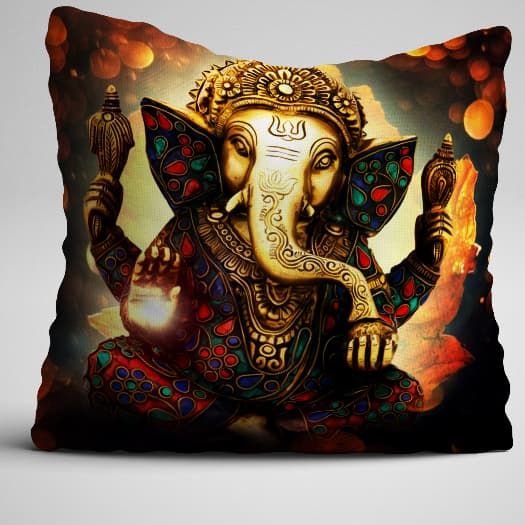CAPA DE ALMOFADA indiana GANESHA1 -40X40CM