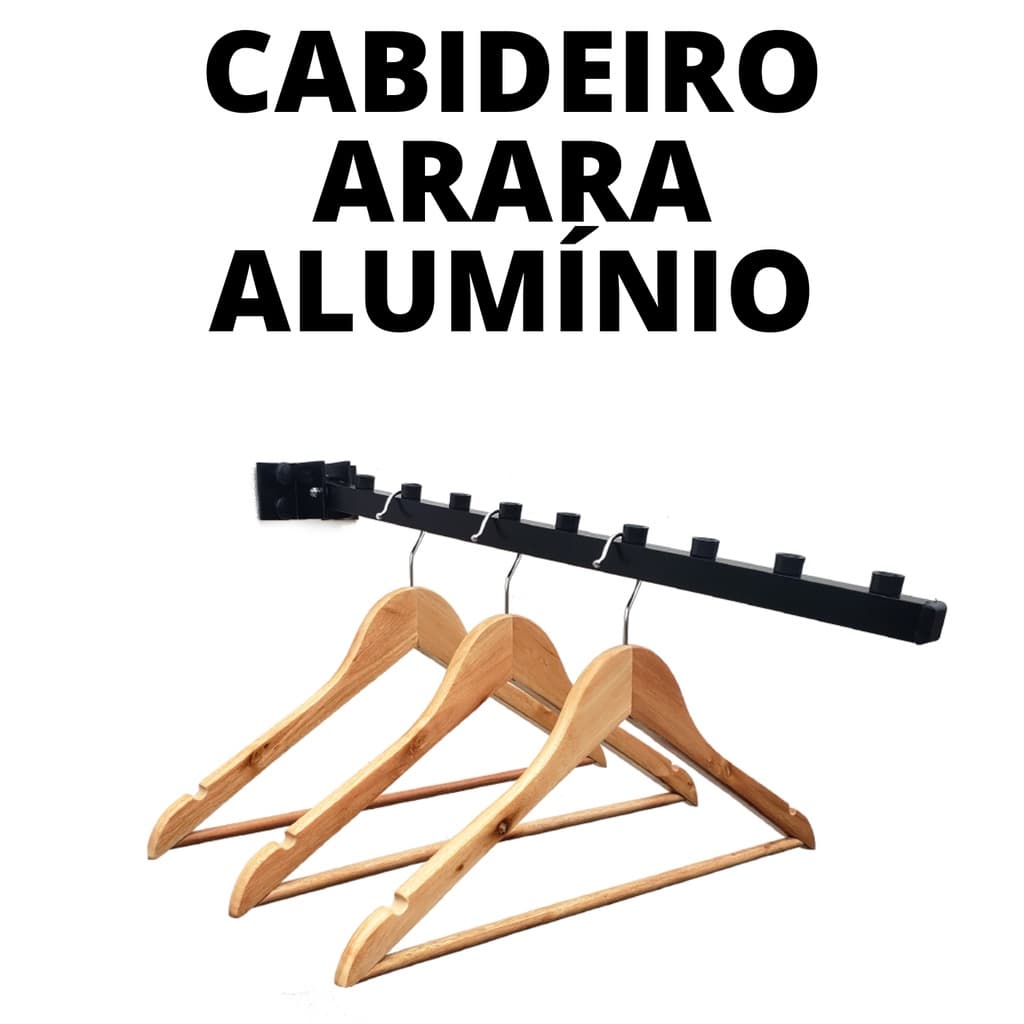 Cabideiro De Roupas Arara Expositor Aluminio Articulado Retratil Varal