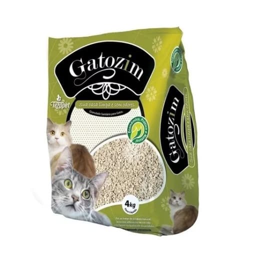 Areia Sanitária Higiênica para Gato - Gatozim 4kg - 100% Natural.