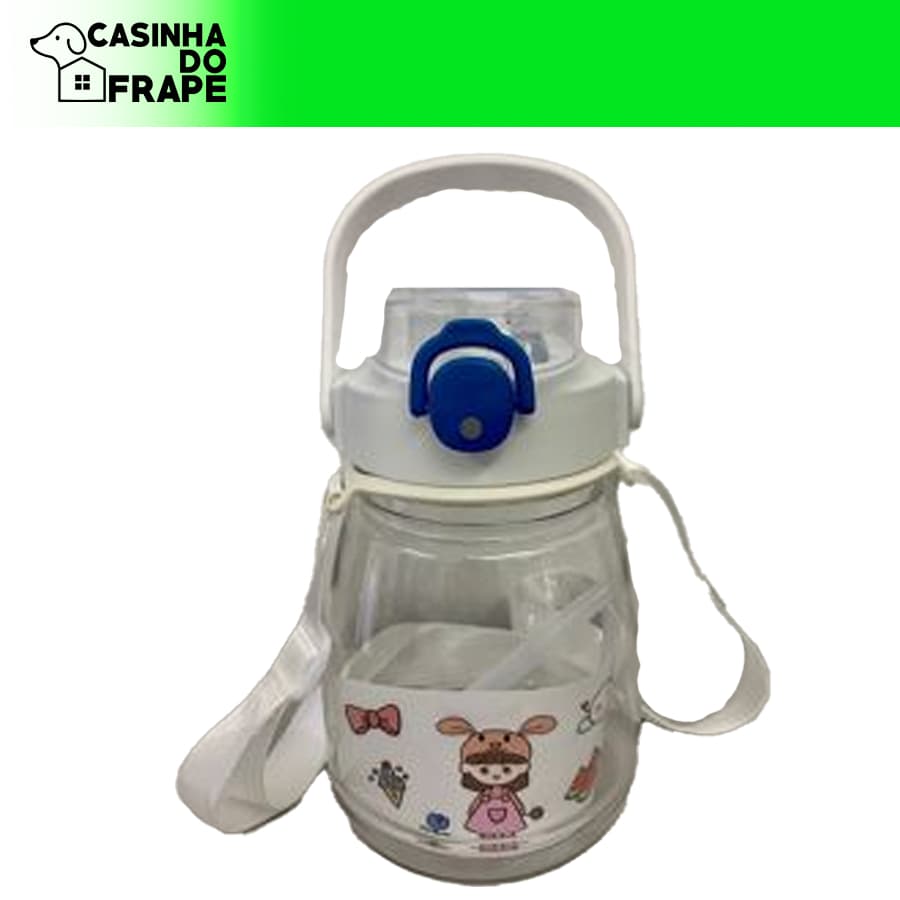 Garrafa Squeeze de Plástico AS com Tampa Flip Top, Infantil, Copos e Garrafas, Garrafas de agua
