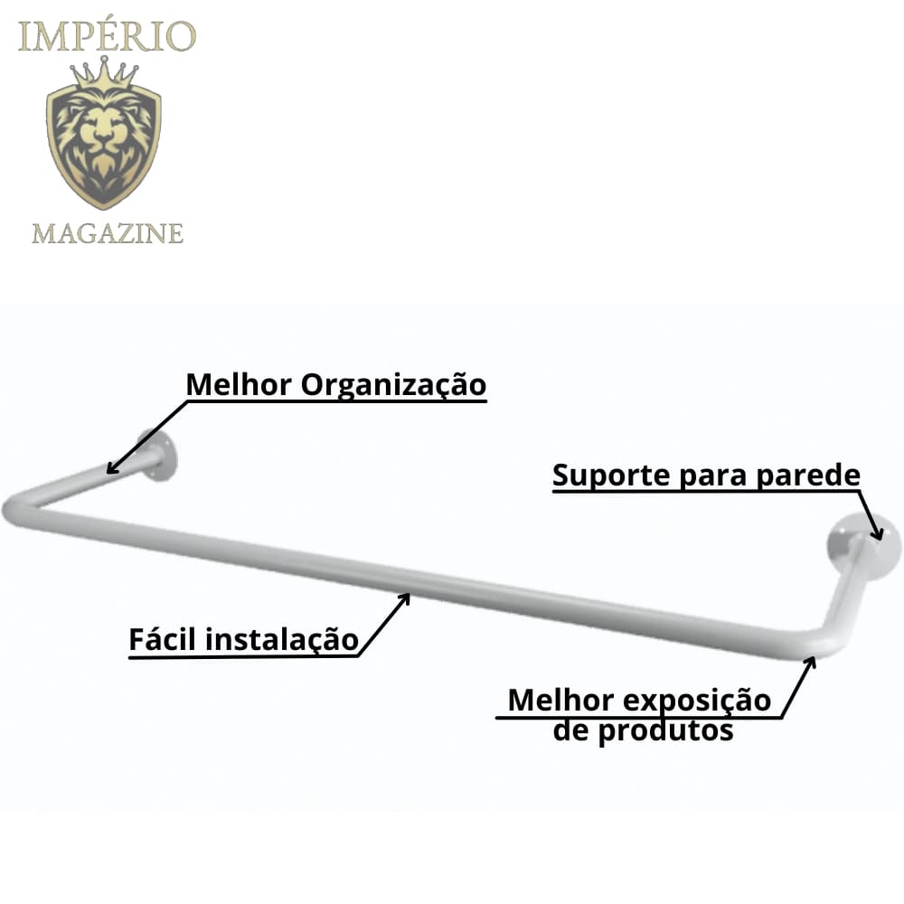 Arara fixa de parede kit 2 peças.