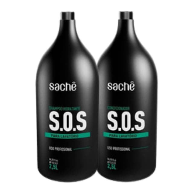 Kit Lavatório S.o.s Shampoo Condicionador 2,5l Sachê Sos