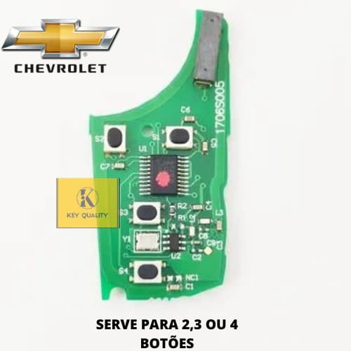 Placa Gm 3,4 Botões Onix Cruze Cobalt Sonic 2012 / 2015