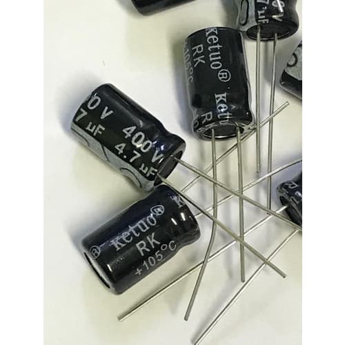 Kit 50 Peças - Capacitor Eletrolítico Radial 4,7uf X 400v