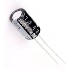 Kit 5 Unidades Capacitor Eletrolítico 4,7uF / 400V