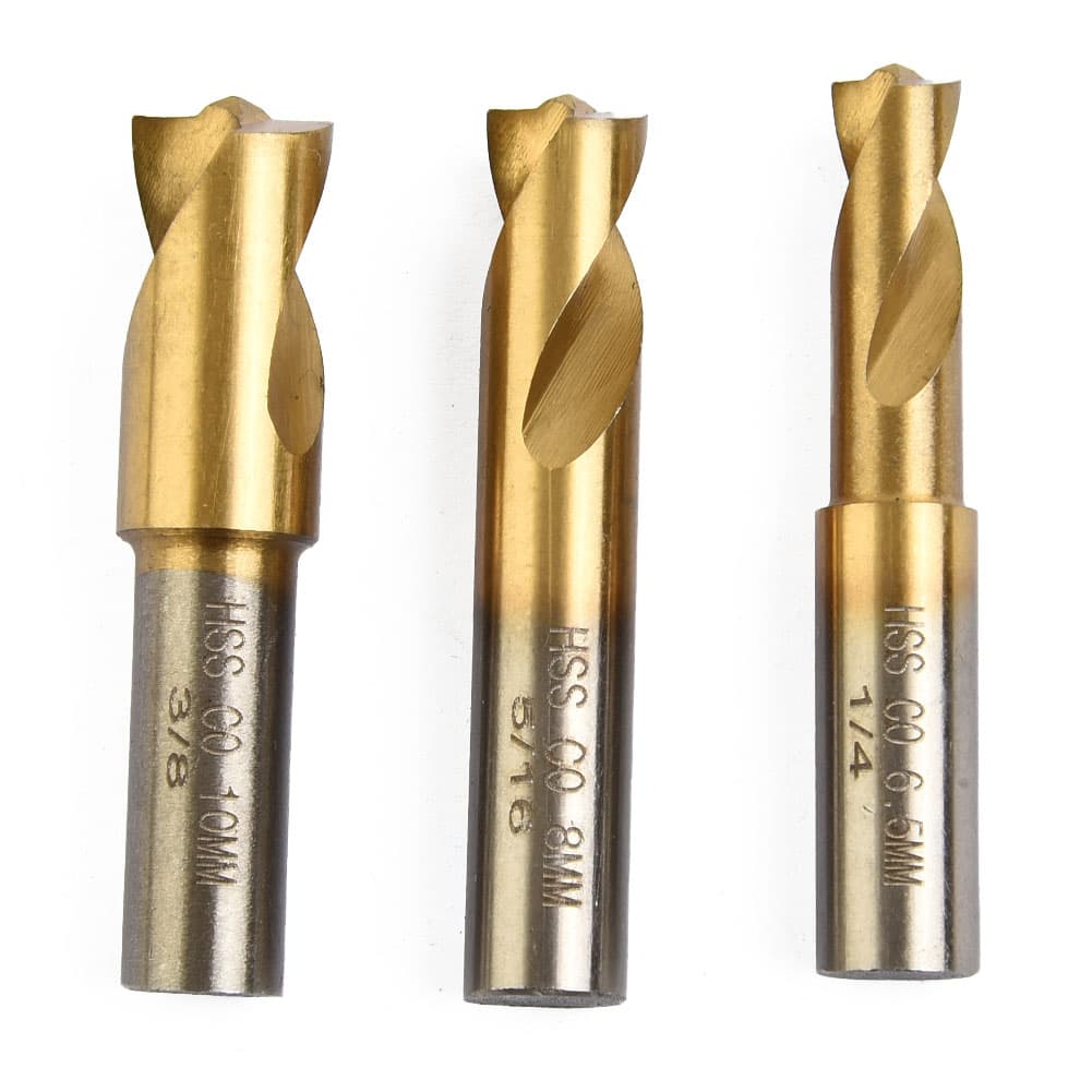 Kit 3 Broca Cortador De Solda Aço Hss Titânio Resistente