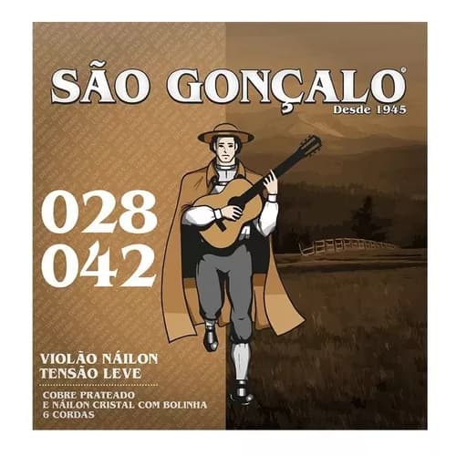 Encordoamento Corda para Violão Nylon São Gonçalo Leve