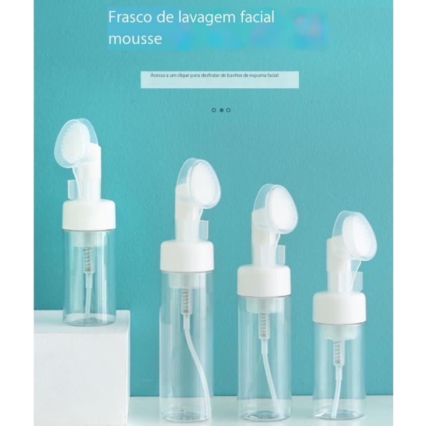 Frascos Pump Espumador 120ML Com Escova De Silicone - O segredo para espuma perfeita e delicada alice bijou