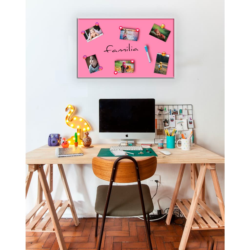 Painel Mural Magnetico De Fotos e Lousa - Planner