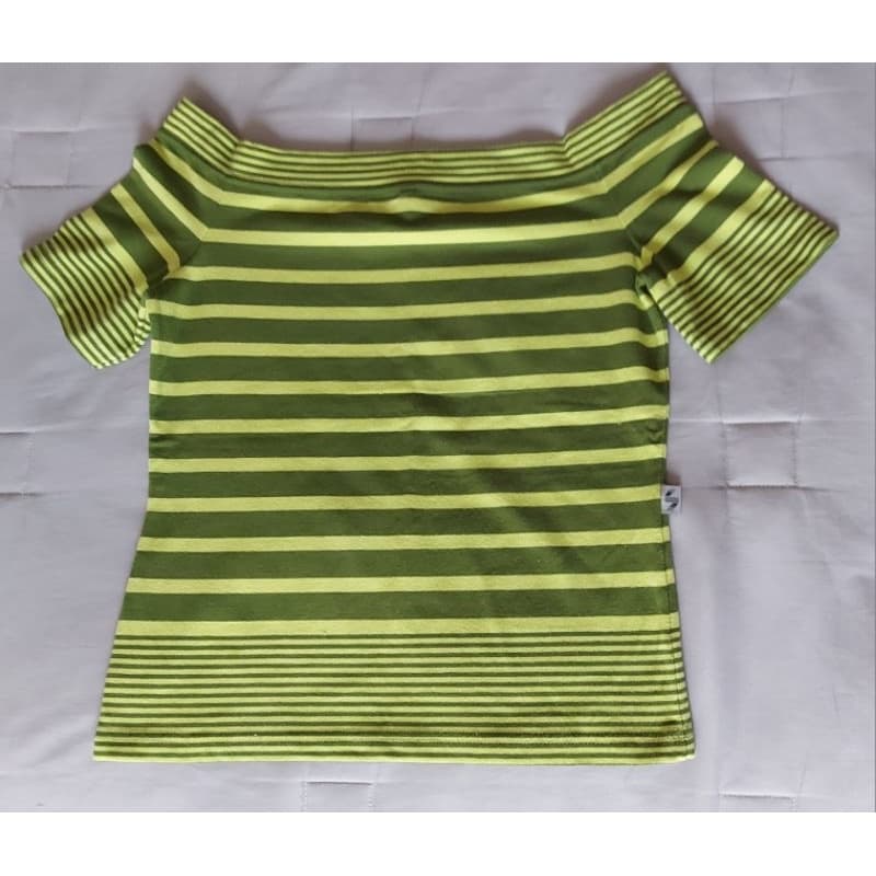 Camiseta/Blusa de Manga Curta Listrada/G