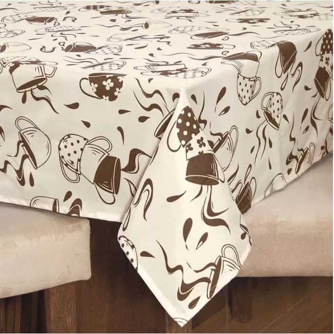 Kit 6 Toalhas de Mesa Cozinha Sala de Jantar 6 Lugares Oxford Com Bainha 2,10 X 1,40