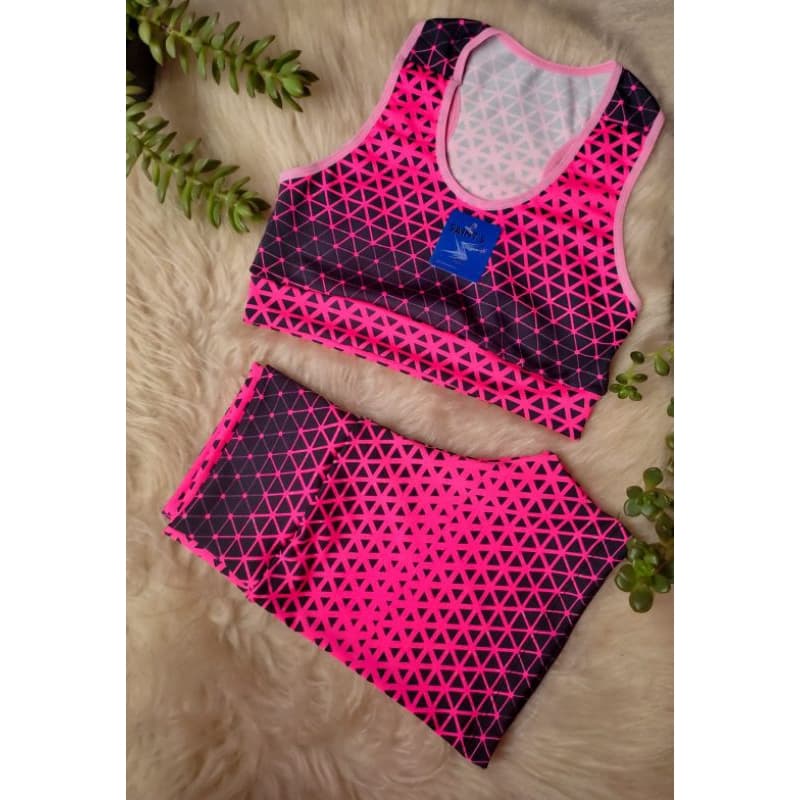 Kit 5 peças conjunto feminino academia - moda fitness