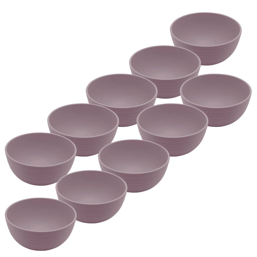 Kit 10 Bowl Ecológico Bambu Sobremesa Tigela Alimentos