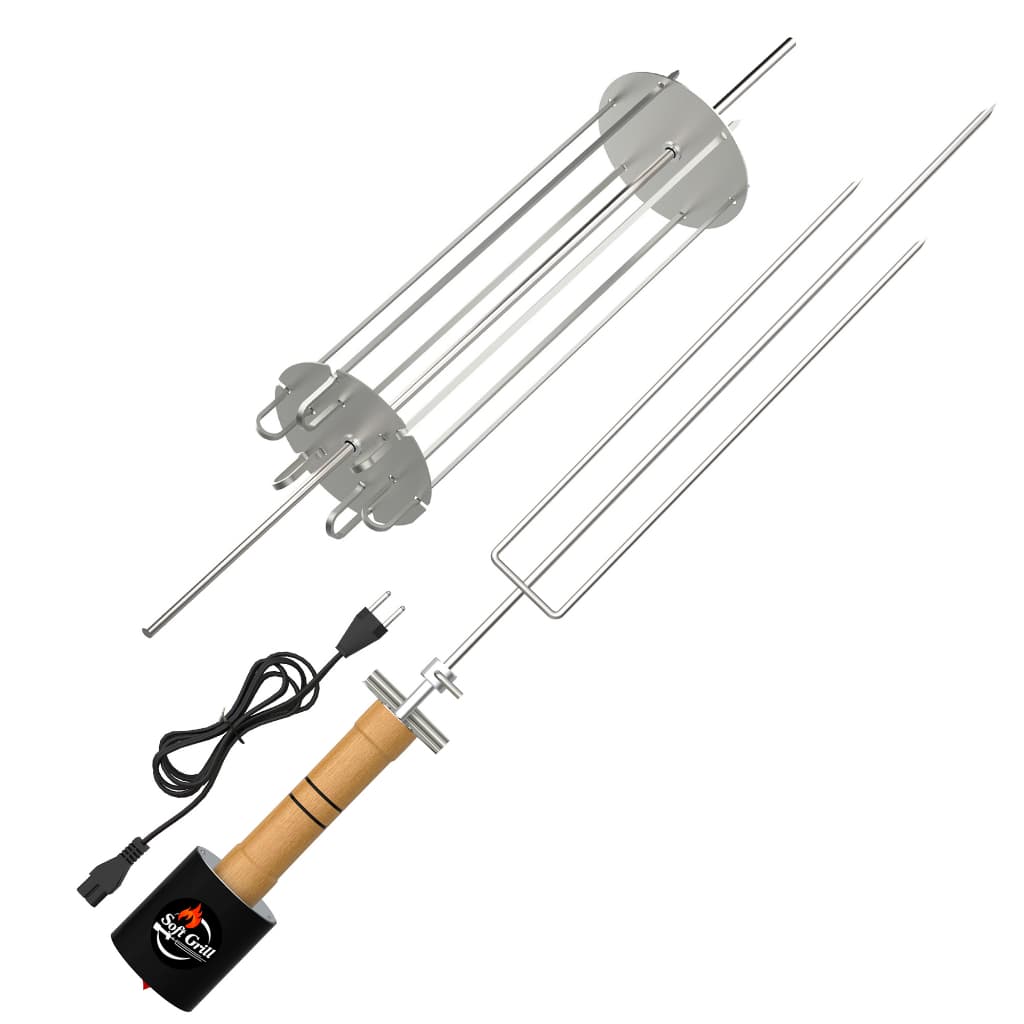 Espeto Giratório Flex Tridente Carrossel Soft Grill Premium