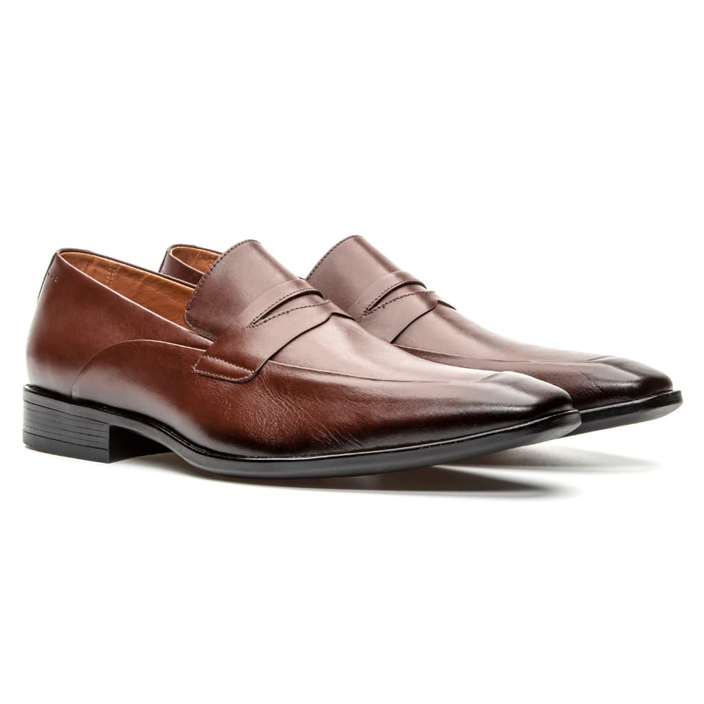 Sapato Social Masculino em Couro Mocassim Estilo Italiano Sofisticado Clássico