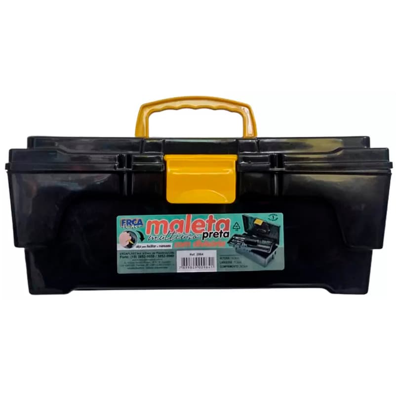 Maleta De Ferramentas Com Bandeja Caixa Resistente 32X16CM Color - Caixas Para Ferramenta Utensílios Erca