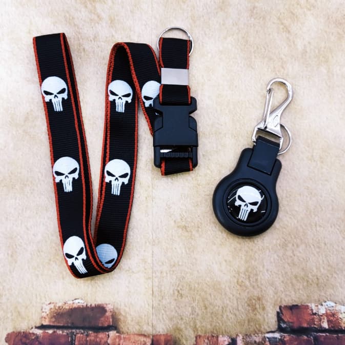 Kit Chaveiro Caveira + Cordão Estilo Tático Skull Resistente Premium presente