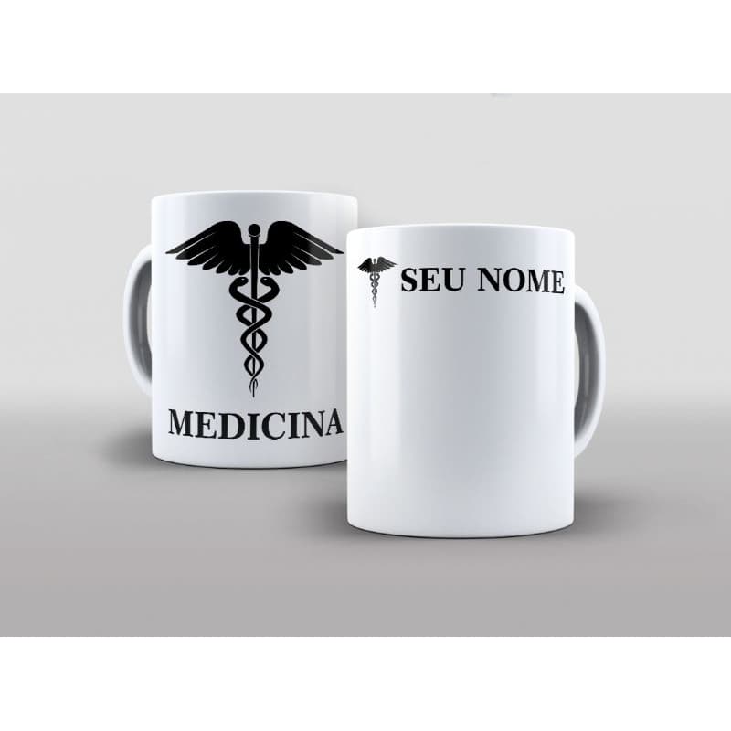 caneca personalizada porcelana profissão medicina, Médico