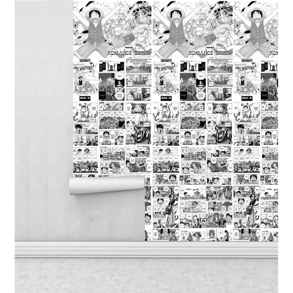Papel De Parede Adesivo Lavável Quarto Mangá One Piece Anime