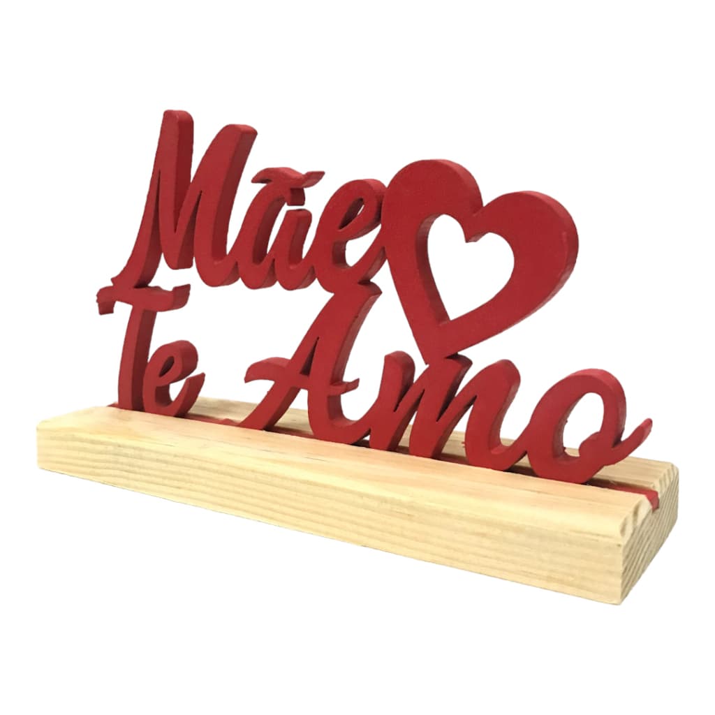 Enfeite Decoração Mdf Palavras Placa Dia Das Mães Te Amo Amor