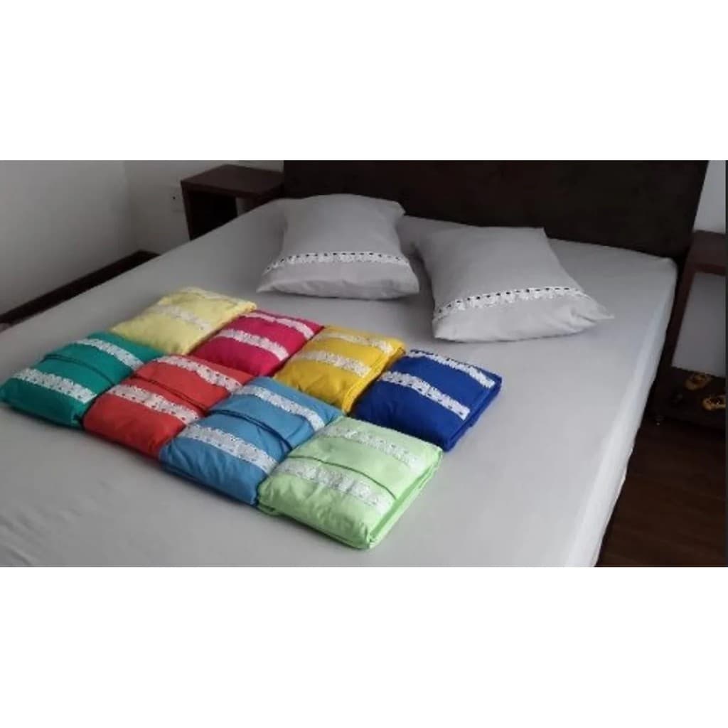 Jogo Lençol De Cama Solteiro 2 Peças Liso C/ Elástico Promoção