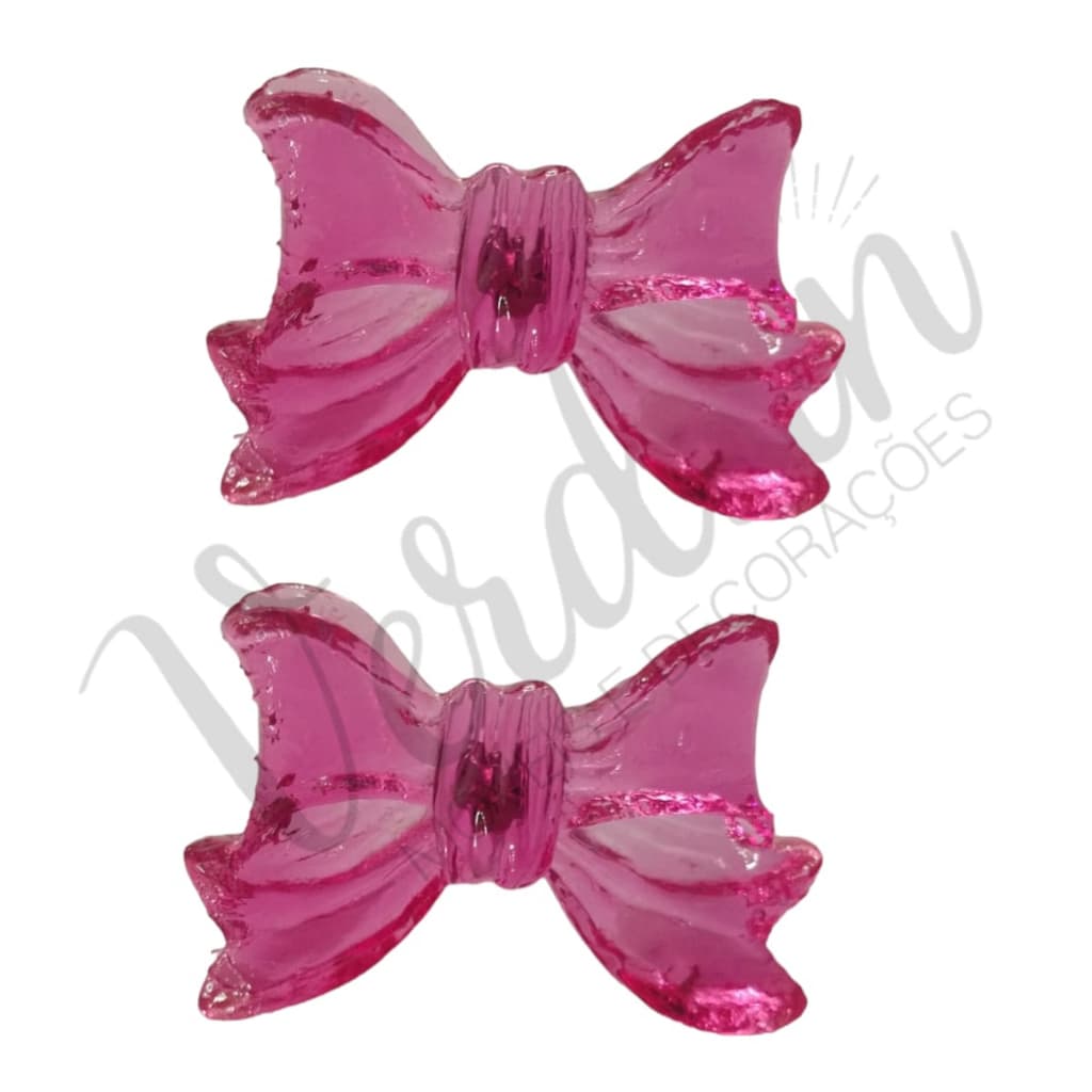 Kit 2 puxadores de laço cor cristal pink quarto comoda movel