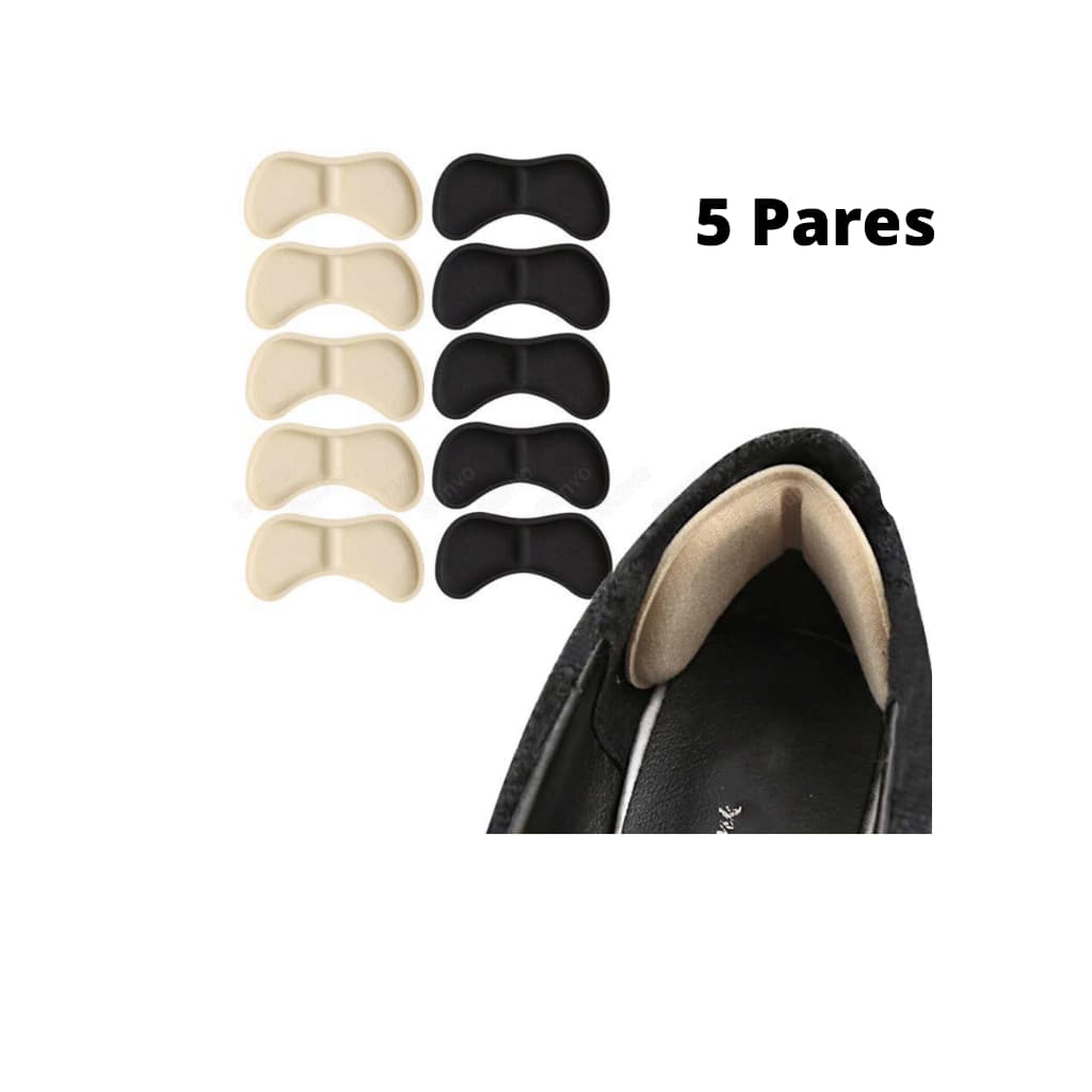 Kit 5 Par Palmilha Protetor de Calcanhar Ajuste Sapato Evita Calos