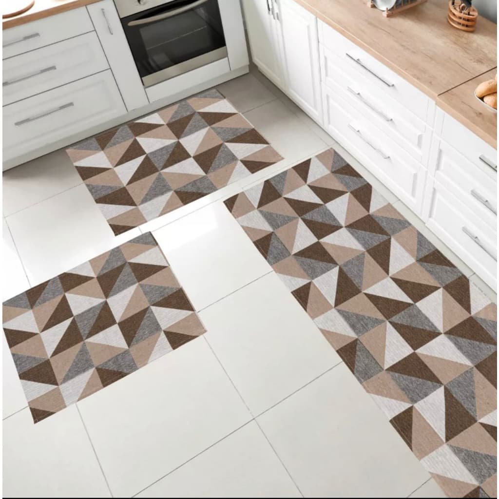 Kit passadeira de Jacquard geometrica 3 peças
