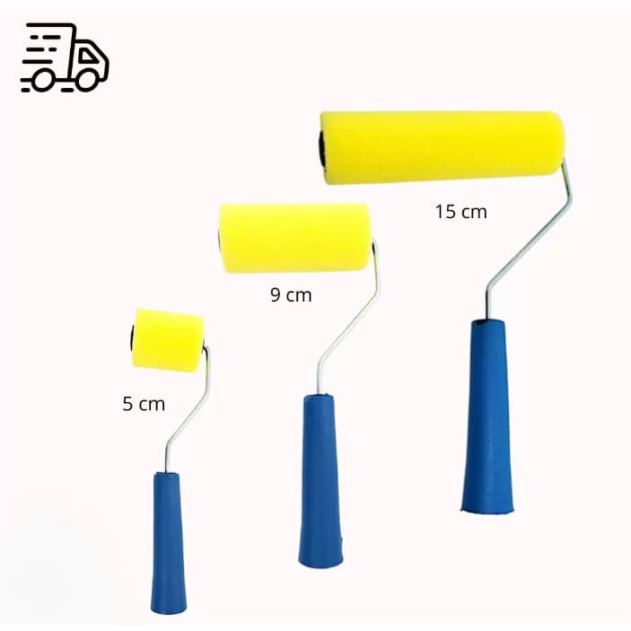 Rolinho de Espuma Redam Para Artesanato e Pinturas  - 5cm, 9cm, 15cm Rolo de Espuma Para Ferro, Madeira e Outros.