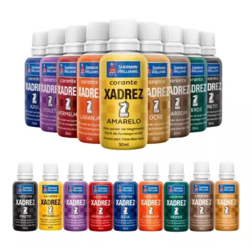 Corante Pigmento Liquido Para Tinta E Massa 50ml Xadrez