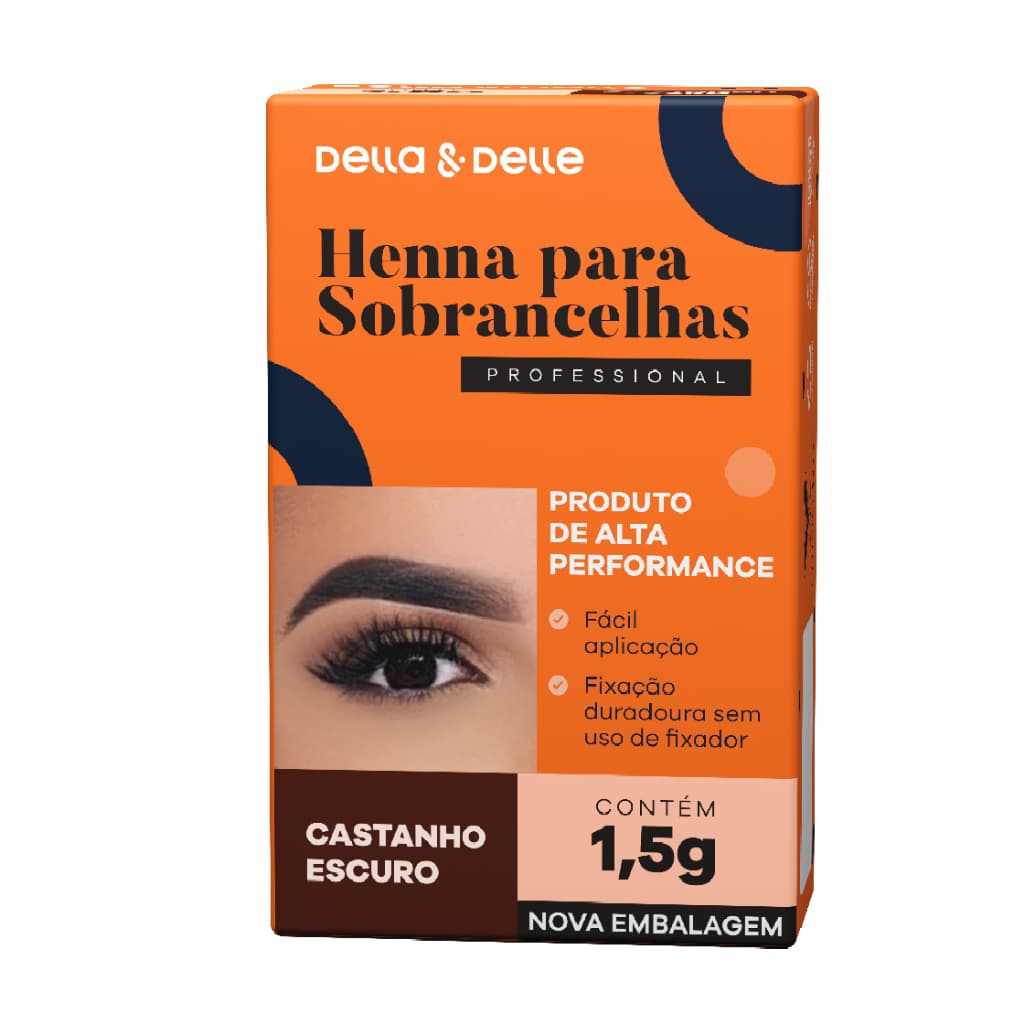 Henna Della e Delle Para Sombrancelha 1,5g Cores