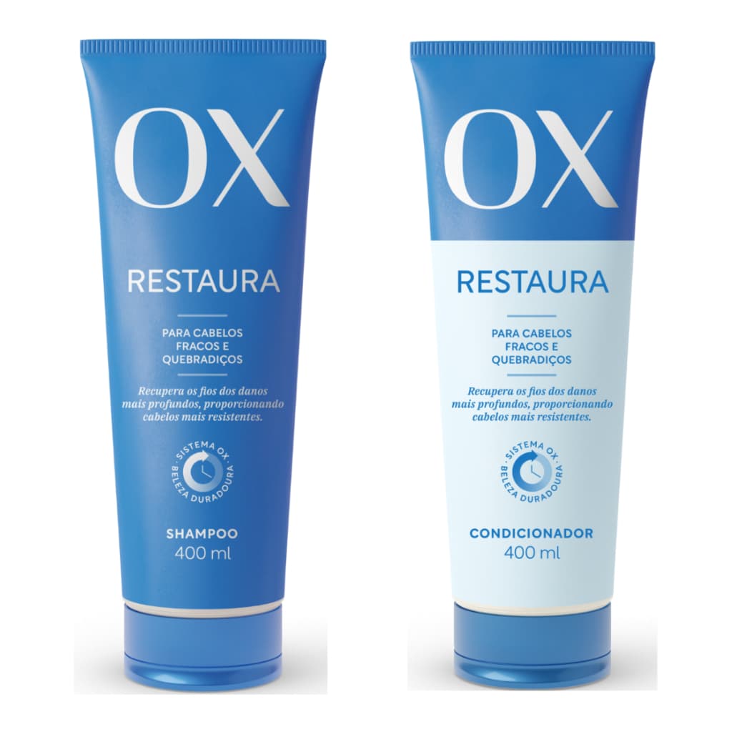 Kit OX Restaura Shampoo e Condicionador 400ml cada