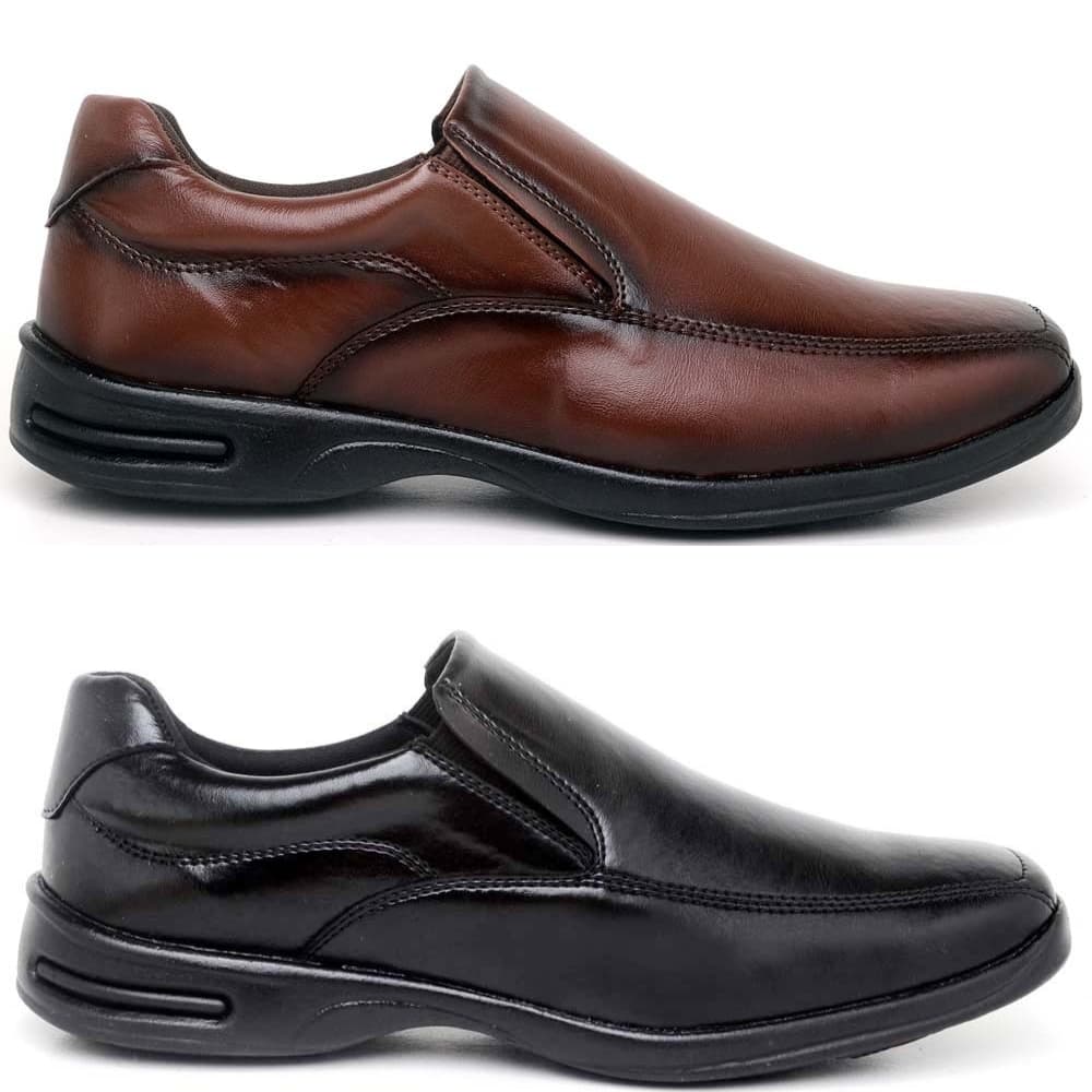 Kit Dois Sapato Social Conforto Ortopédico Masculino