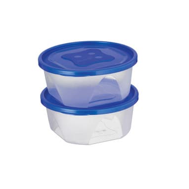 Kit de 2 Potes Redondos 740ml de Plástico Resistente Cores Sortidas Utensílios para cozinha/casa