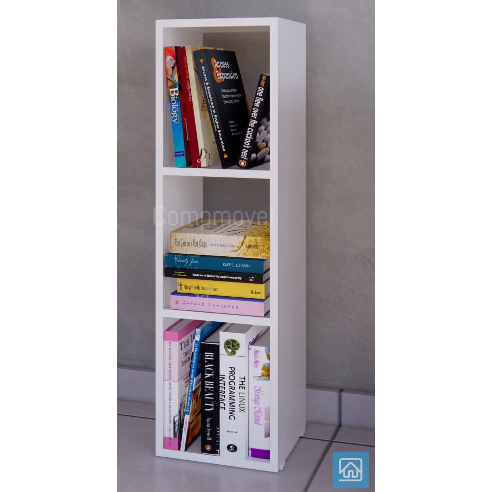 Estante de Livros Colmeia Triplo Branco Decorativo Livreiro - Compmovel