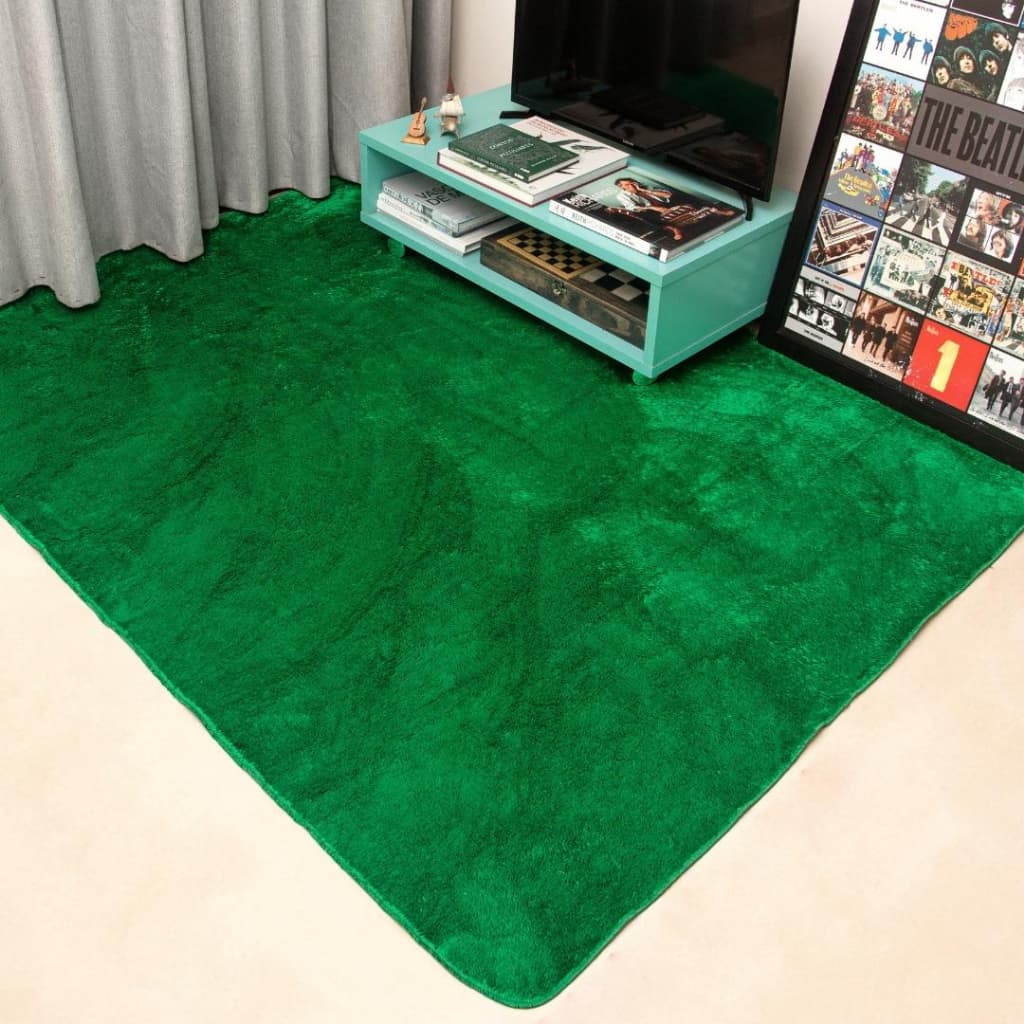 Tapete Felpudo Sala ou Quarto Pelo Curto 150x200 verde grama