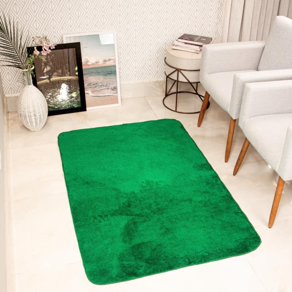 Tapete Sala Quarto Pelo Curto 150x100 verde grama