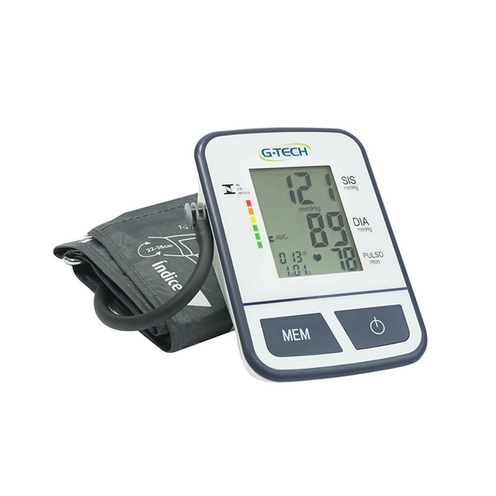 Aparelho de Pressão de Braço BSP11 Gráfico de Hipertensão e Média Automática G-Tech Home