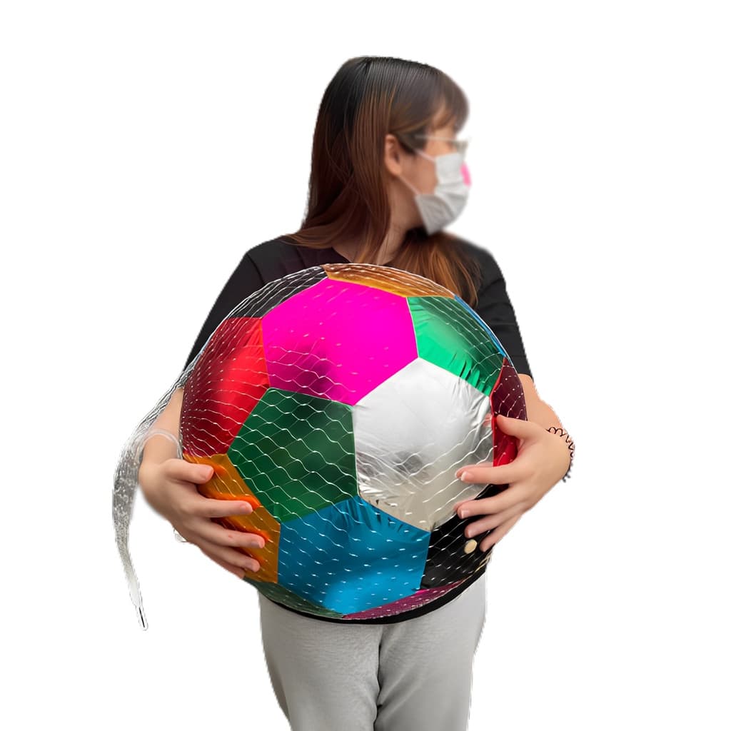 Bola Colorida Gigante Inflável Tecido Brilho Vinil Festa 45cm Praia