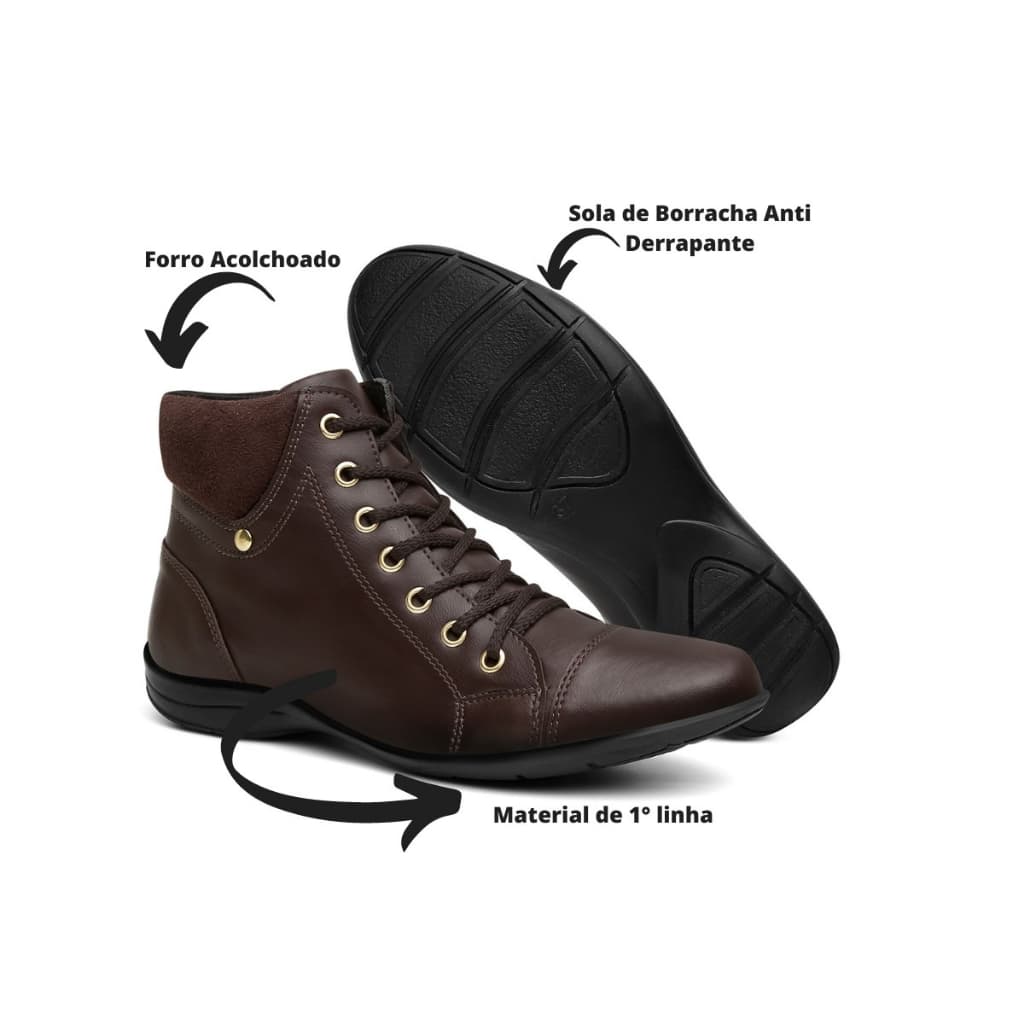 Bota Feminina Cano Curto Anti Derrapante - Super Oferta