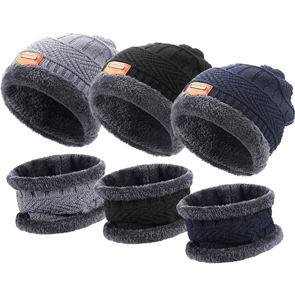 Touca Gorro masculino feminino, Com Cachecol Gola.